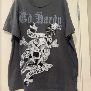 Ed Hardy Black Skull Graphic Tee